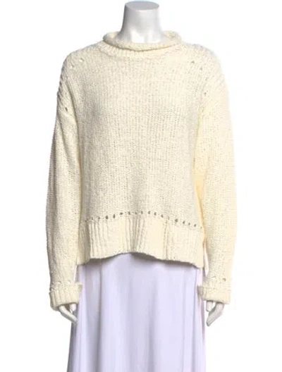 Pre-owned Veronica Beard Mock Neck Sweater In Neutral