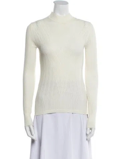 Pre-owned Veronica Beard Mock Neck Sweater In Neutral