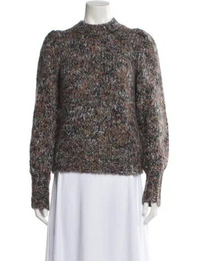 Pre-owned Veronica Beard Mock Neck Sweater In Neutral