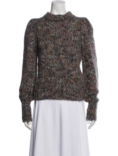 Pre-owned Veronica Beard Mock Neck Sweater In Neutral