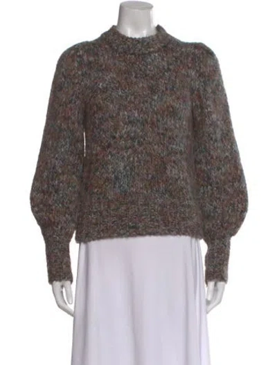 Pre-owned Veronica Beard Mock Neck Sweater In Neutral