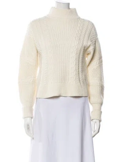 Pre-owned Veronica Beard Mock Neck Sweater In Neutral