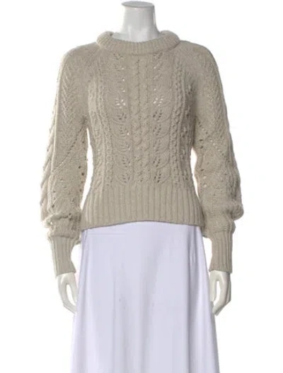 Pre-owned Veronica Beard Mock Neck Sweater In Neutral