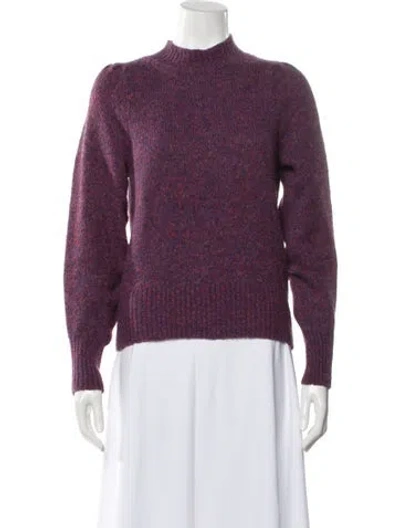 Pre-owned Veronica Beard Mock Neck Sweater In Purple