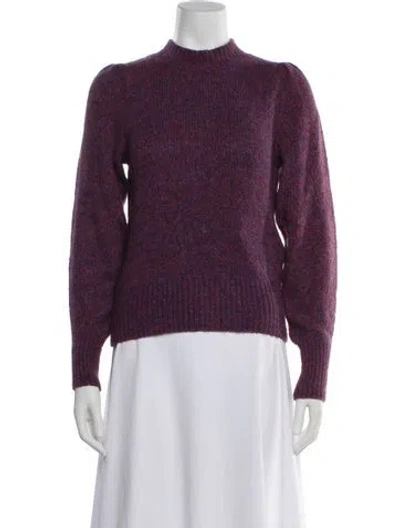 Pre-owned Veronica Beard Mock Neck Sweater In Purple