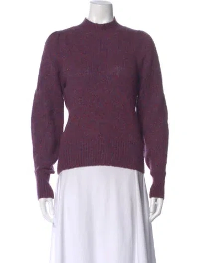 Pre-owned Veronica Beard Mock Neck Sweater In Purple