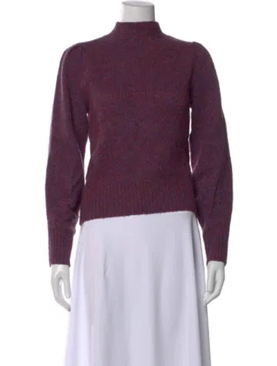 Pre-owned Veronica Beard Mock Neck Sweater In Purple