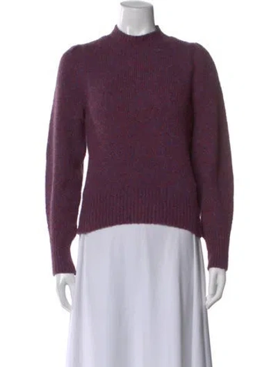 Pre-owned Veronica Beard Mock Neck Sweater In Purple