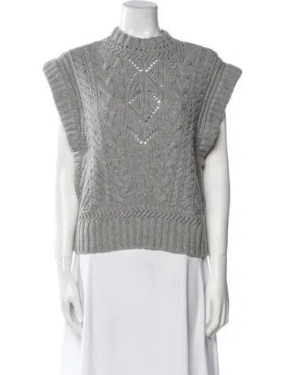 Pre-owned Veronica Beard Mock Neck Sweater W/ Tags In Gray