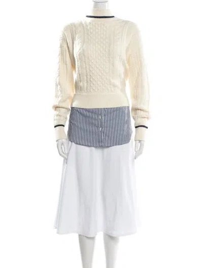 Pre-owned Veronica Beard Mock Neck Sweater W/ Tags In Neutrals