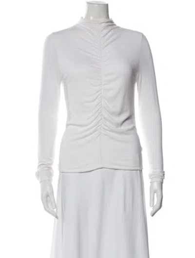 Pre-owned Veronica Beard Mock Neck Sweater In White