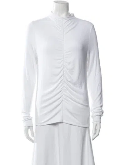 Pre-owned Veronica Beard Mock Neck Sweater In White