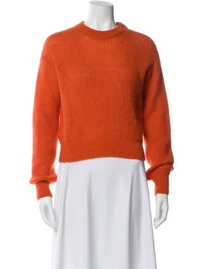 Pre-owned Veronica Beard Mohair Crew Neck Sweater In Orange