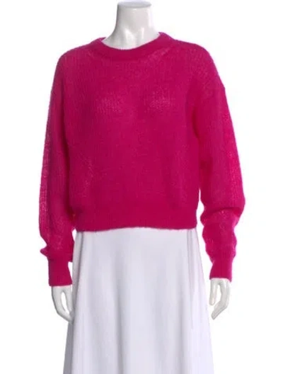Pre-owned Veronica Beard Mohair Crew Neck Sweater In Purple