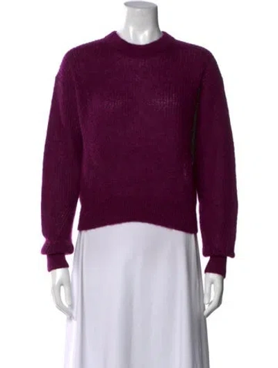 Pre-owned Veronica Beard Mohair Crew Neck Sweater In Purple