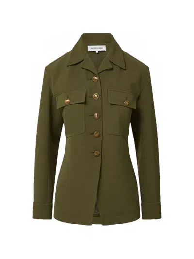 Veronica Beard Molyneux Button-up Jacket In Green