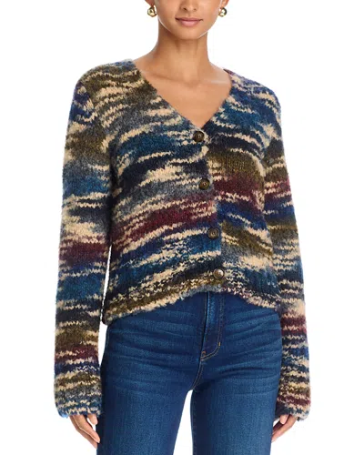 Veronica Beard Monae V Neck Cardigan In Multi