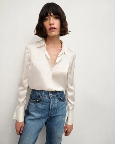 Veronica Beard Monique Button-down Shirt In Ivory