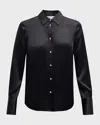 VERONICA BEARD MONIQUE LONG-SLEEVE SATIN TOP
