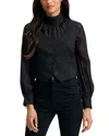 Veronica Beard Morris Wool Blend Vest In Black