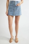 Veronica Beard Moxie Denim Miniskirt In Silverwood Blue