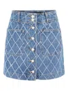 Veronica Beard Moxie Mini Skirt In Blue