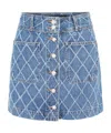 Veronica Beard Moxie Mini Skirt In Blue