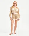 Veronica Beard Mulberry Drawstring Shorts In Brown