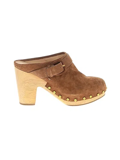 Pre-owned Veronica Beard Mule/clog In Brown