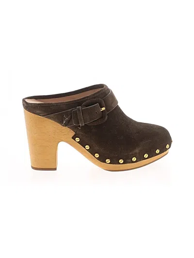 Pre-owned Veronica Beard Mule/clog In Brown