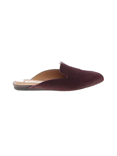 Pre-owned Veronica Beard Mule/clog In Burgundy