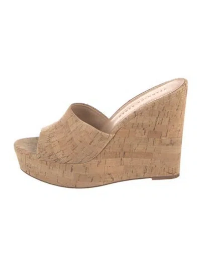Pre-owned Veronica Beard Mules In Neutrals