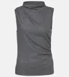 Veronica Beard Mylie Sleeveless Top Medium Heather Grey In Gray