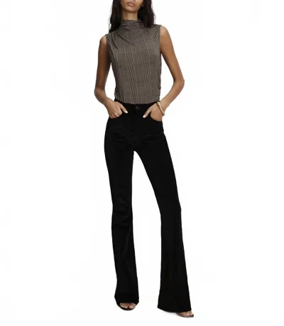 Veronica Beard Mylie Mock-neck Tank Top In Dark Acorn Multi