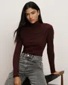 Veronica Beard Mylie Mock-neck Top In Purple