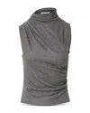 Veronica Beard Mylie Sleeveless Top In Gray
