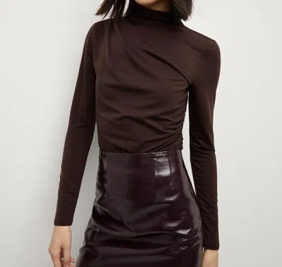Veronica Beard Mylie Top In Dark Chocolate In Brown