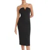 Veronica Beard Nabi Strapless Midi Sheath Dress In Black