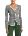 Veronica Beard Nadialine Knit Jacket In Multi