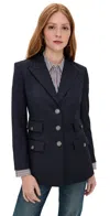 Veronica Beard Wool-blend Nalani Dickey Jacket In Black