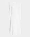 Veronica Beard Nami Knit Midi Dress In Off White