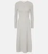 VERONICA BEARD NAMI KNITTED LAMÉ MIDI DRESS