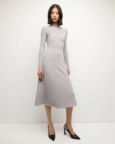 Veronica Beard Nami Sweater Dress In Silver | ModeSens