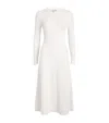 Veronica Beard Nami Knit Midi Dress In White