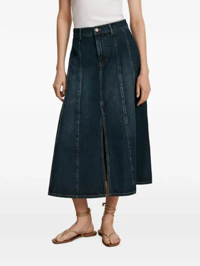 Veronica Beard Nasreen Panelled Midi Skirt In Blue