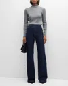 Veronica Beard Nate Button Top In Medium Heather Grey