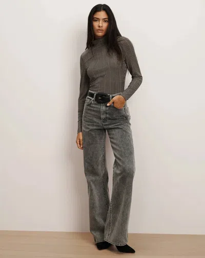 Veronica Beard Nate Top In Dark Acorn Multi In Gray