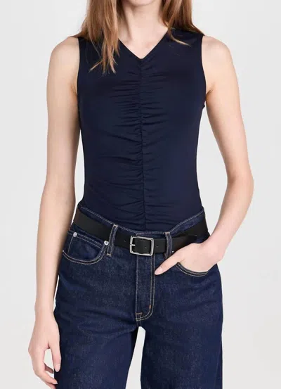 Veronica Beard Neeta Sleeveless Top In Navy In Blue