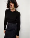 Veronica Beard Nelia Cashmere Pullover In Black