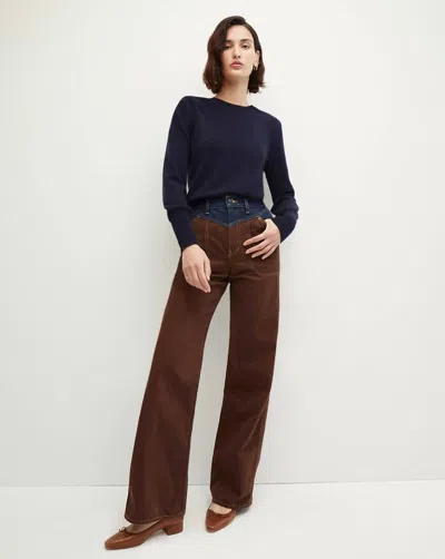 Veronica Beard Nelia Cashmere Sweater In Navy In Blue